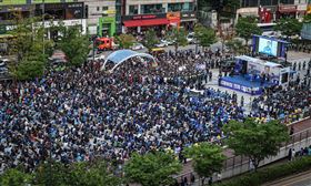 ▲李在明支持者們。（圖／翻攝自李在明臉書）