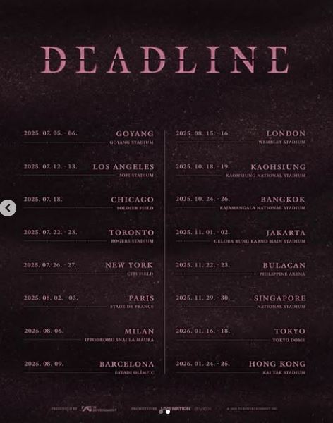 BLACKPINK確定將於10/18、10/19兩天在高雄舉辦演唱會。（圖／翻攝自IG）