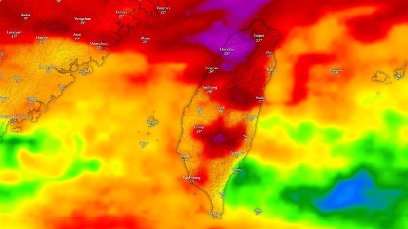 鋒面連假前殺到！全台「雨下到一片橘紅」