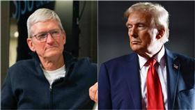 蘋果公司執行長庫克、美國總統川普。（圖／翻攝自庫克推特、川普臉書）