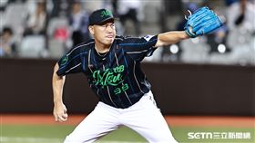 ▲世壯運棒球冠軍戰，國體大OB隊投手林煜清。（圖／記者劉彥池攝影）