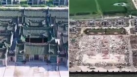 屋主不配合！中國上億豪宅「一夜被夷平」　原本沒收就免拆（組合圖／翻攝自微博）