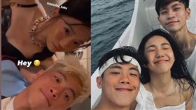 家寧與男閨蜜出遊，疑似玩到上空的照片被翻出。（圖／翻攝自Dcard）