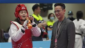 ▲前奧運跆拳國手洪佳君出戰世壯運，前奧運跆拳銀牌國手老公黃志雄擔任教練。（圖／世壯運執委會提供） 