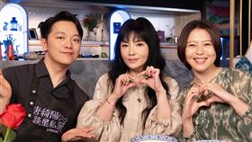 索艾克（左起）、唐綺陽、劉品言同台（圖／緯來提供）