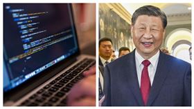 駭客示意圖、習近平（組合圖）