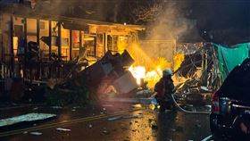 台東縣「鯊魚黑幫餐廳成功店」傳出瓦斯氣爆事故。（圖／翻攝畫面）