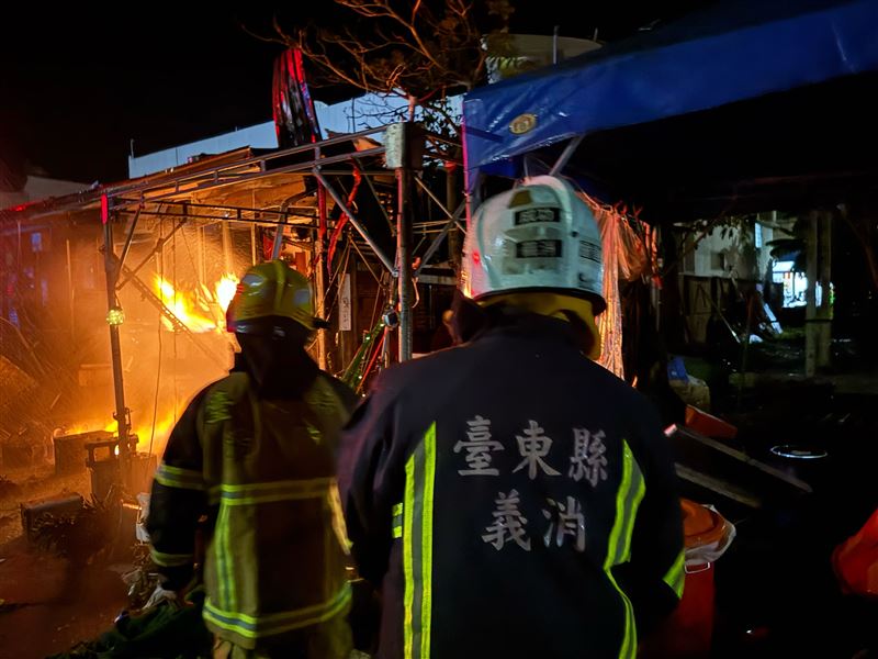 台東縣「鯊魚黑幫餐廳成功店」傳出瓦斯氣爆事故。(圖/翻攝畫面)