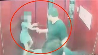 板橋狼尾隨進電梯抓手！正妹護士嚇壞尖叫