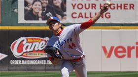 旅美棒球好手林維恩效力美國職棒運動家小聯盟1A的左投手林維恩（圖）29日客場出戰道奇1A球隊，投3局飆出4次三振。中央社記者林宏翰洛杉磯攝  114年4月30日