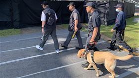 警犬隊也帥氣出勤，讓路過的民眾都忍不住直盯。（圖／警方提供）