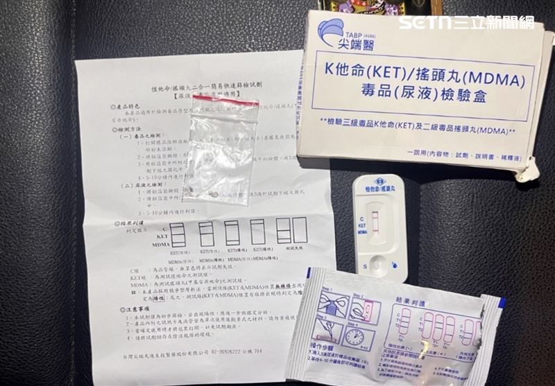張男車內的不明白色粉末被驗出K他命陽性反應。(圖/翻攝畫面)