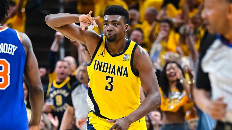 溜馬布萊恩(Thomas Bryant)在東區冠軍戰挺身而出。(圖/翻攝自溜馬X)