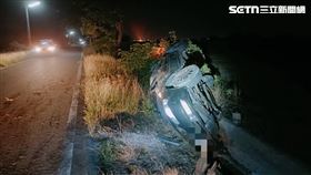 嘉義縣,六腳鄉,溝渠,原因,車輛,駕駛,端午節,連假,死亡,車禍▲圖片描述。（圖／翻攝畫面）