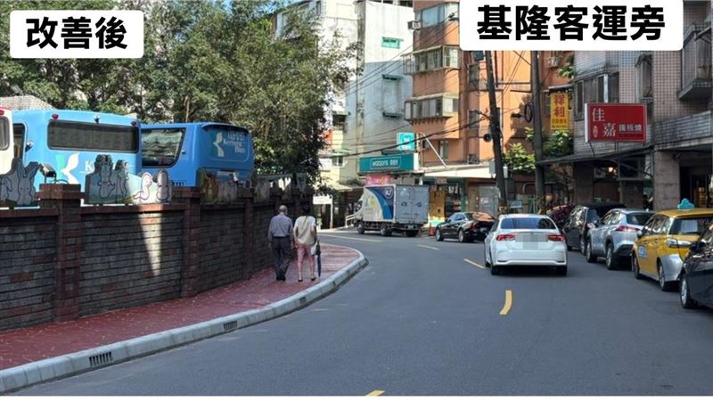 基隆通學安全再升級　樂利三街人行道完工