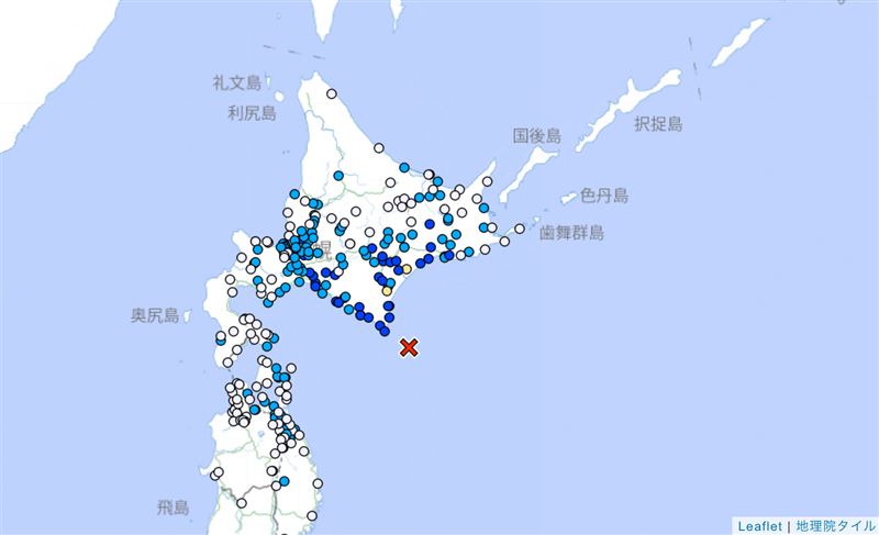 日本北海道「20分鐘連2震」，震央同樣都在十勝沖。（圖／翻攝自日本氣象廳）