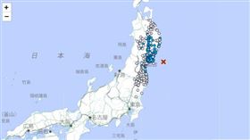 快訊／日本連7震！宮城縣外海「規模4.8地震」多地有感　最大震度3級。（圖／翻攝自日本氣象廳）