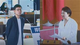 ▲林祈烽質詢台中罷團遭恐嚇，盧秀燕回應（圖／翻攝自台中市議會YT）