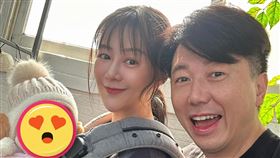 文汶（左）、吳皓昇（右）的女兒爆有「兒童性圓禿」。（圖／翻攝自文汶 WEN WEN臉書）