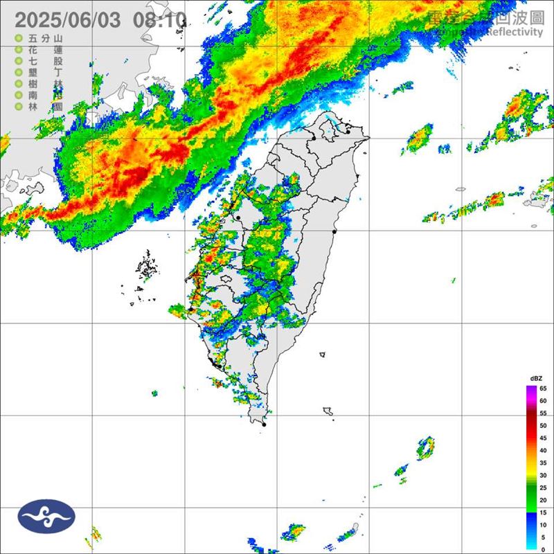 鄭明典提醒「現狀對流系統接近了」。（圖／翻攝自氣象署）