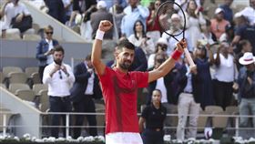 ▲塞爾維亞名將喬科維奇（Novak Djokovic）晉級男單8強，取得法網生涯第100勝。（圖／美聯社／達志影像）