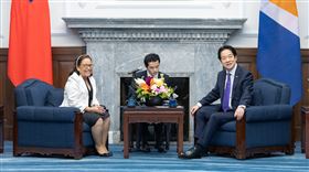 賴清德總統今（3）日在總統府與馬紹爾群島總統海妮進行雙邊會晤。（圖／總統府提供)