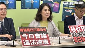 ▲民進黨立院黨團於黨團記者室召開輿情回應記者會。幹事長吳思瑤（中）及立委李坤城（左）、鍾佳濱（右）出席。（圖／記者詹宜庭攝影）