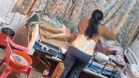  外籍看護，痛毆80歲嬷，家屬隔3個月發現心痛：以為瘀青是藥效(圖／翻攝畫面)