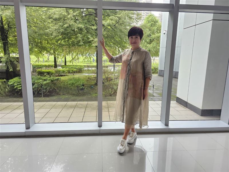 崔佩儀今天錄影受訪。(圖/記者蔡維歆攝影)