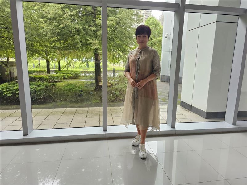 崔佩儀今天錄影受訪。(圖/記者蔡維歆攝影)