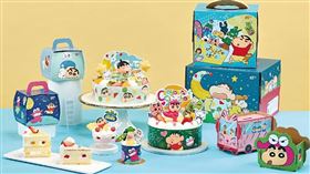 85℃再次攜手人氣IP蠟筆小新，推出四款萌到爆炸的造型公仔蛋糕。（圖／品牌業者提供）