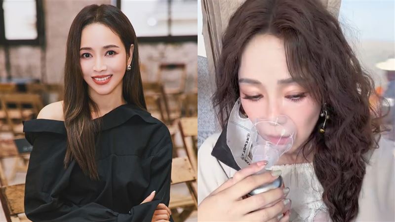 侯佩岑赴陸太拚　「狂吸氧氣瓶」畫面瘋傳