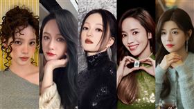 歐陽娜娜、侯佩岑、張韶涵、陳喬恩、陳妍希。（合成圖／翻攝自微博）