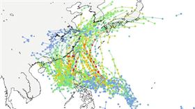 歐洲數值模式最新系集預報結果。（圖／翻攝自「台灣颱風論壇｜天氣特急」臉書）