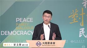 陸委會副主委兼發言人梁文傑。（圖／翻攝自直播)