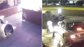 超狼狽！怪男「餐廳縱火變自焚」　逃到店外屁股還在燒（組合圖／翻攝自Victoria Police臉書）