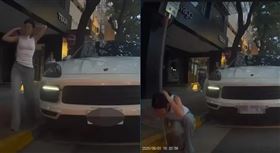 保時捷,正妹,哨兵模式,WoWtchout,無碼畫面,律師,黃睦涵,個資法,馬賽克(圖/WoWtchout - 地圖型行車影像分享平台YouTube)
