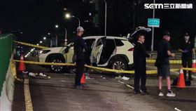 台北,員警,通緝犯,高架橋,攔檢點,腹部,開槍,毒品,詐欺,辛亥路二段,建國高架橋匝道路▲圖片描述。（圖／翻攝畫面）