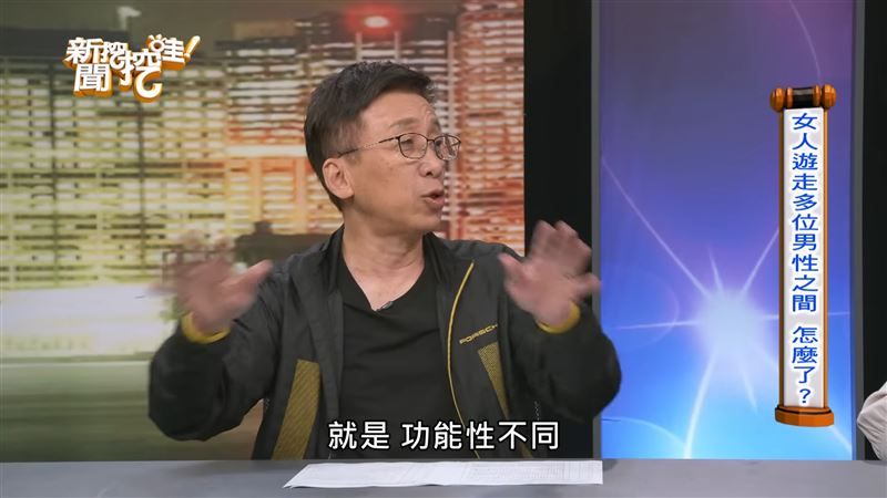 苦苓認為，人妻找3男可能是功能性不同。（圖／翻攝自新聞挖挖哇YouTube）
