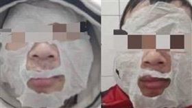蘇男敷面膜通過臉部面試盜用帳號。（圖／翻攝畫面）