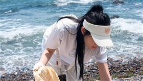 丫頭參加淨灘。（圖／快電商提供）