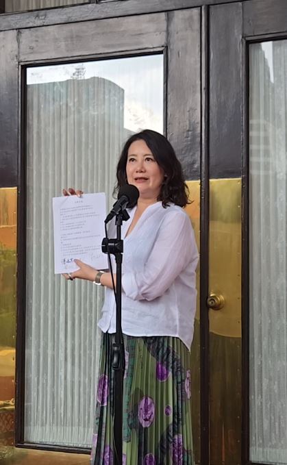 吳思瑤質疑,韓國瑜突然宣布午休的決定。(圖/民進黨立院黨團)