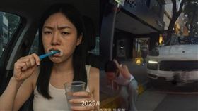 保時捷,哨兵模式,WoWtchout,爆笑公社,刷牙（圖／翻攝自爆笑公社）