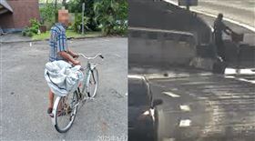 高雄,單車,老翁,警方,騎士,腳踏車,國道一號,國道十號,鼎金路段,誤闖▲圖片描述。（圖／翻攝畫面）