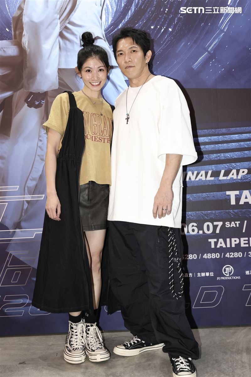 李千娜和老公黃尚禾一起來看林俊傑演唱會。（圖／記者鄭孟晃攝影）