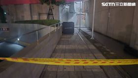 ▲劉男從光華商場6樓外設樓梯墜樓身亡。（圖／翻攝畫面）