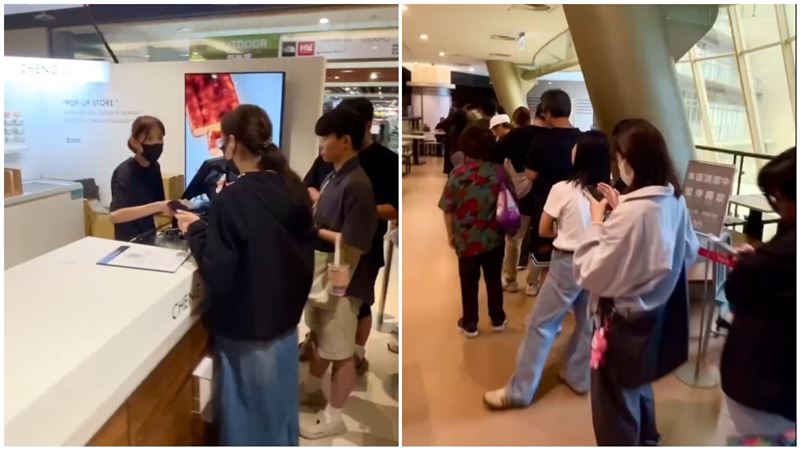 承繼在新竹巨城開快閃店,吸引民眾前去排隊光顧。(圖/翻攝自新竹巨城threads)