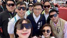 綠營立委全員到齊開心合照，卻不見大家長陳其邁。（圖／翻攝畫面）