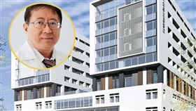 ▲性騷案申訴人質疑亞大醫院包庇狼醫陳泰昌（小圖），呼籲台中市府開罰。（翻攝亞洲大學附屬醫院臉書）