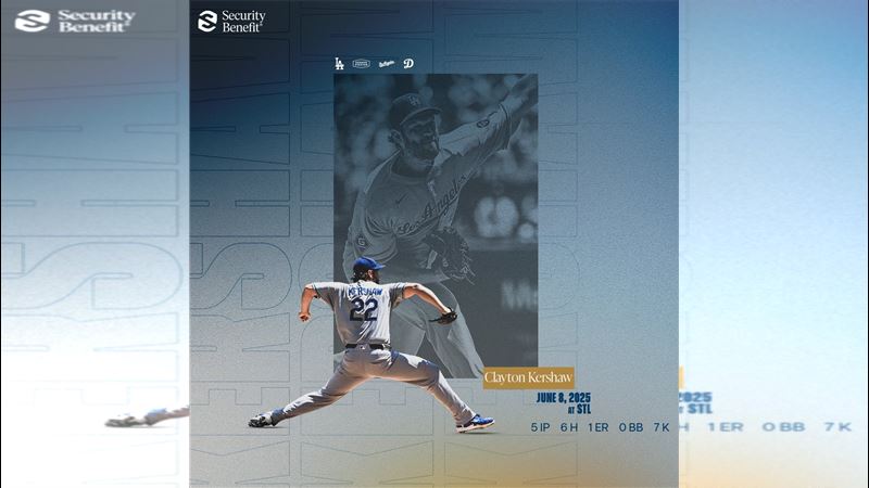 柯蕭(Clayton Kershaw)先發5局僅失1分,幫助道奇中止2連敗。(圖/翻攝自道奇推特)